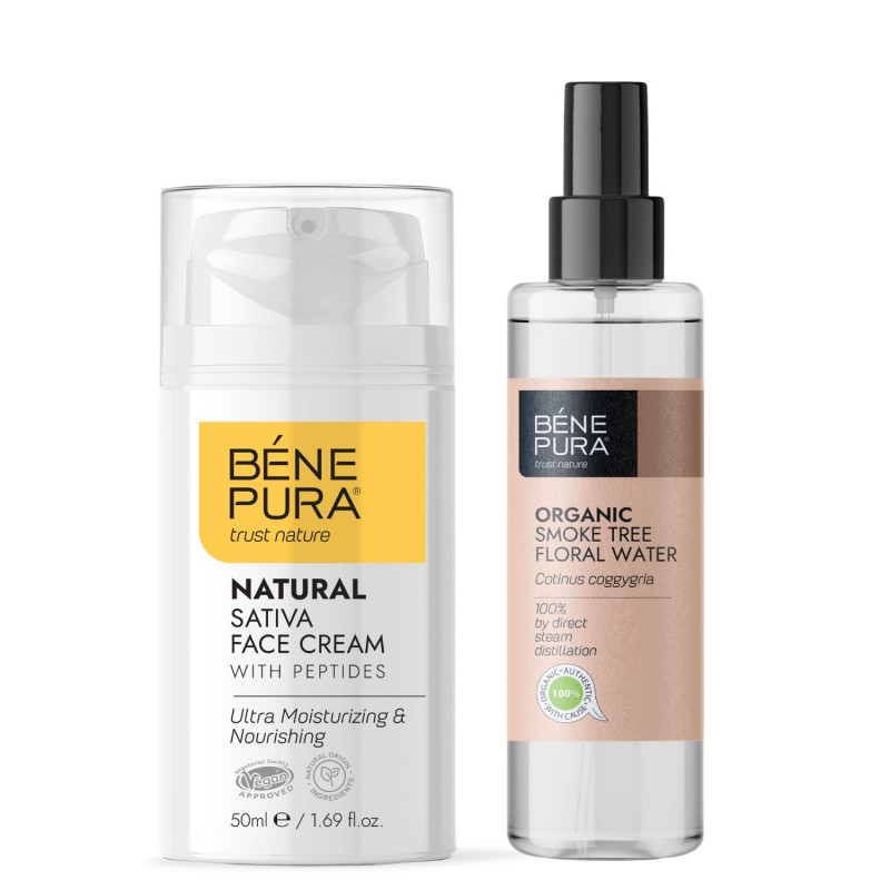 Bio Dūmų Medžio Gėlių vanduo ir Drėkinamasis veido kremas - GMC