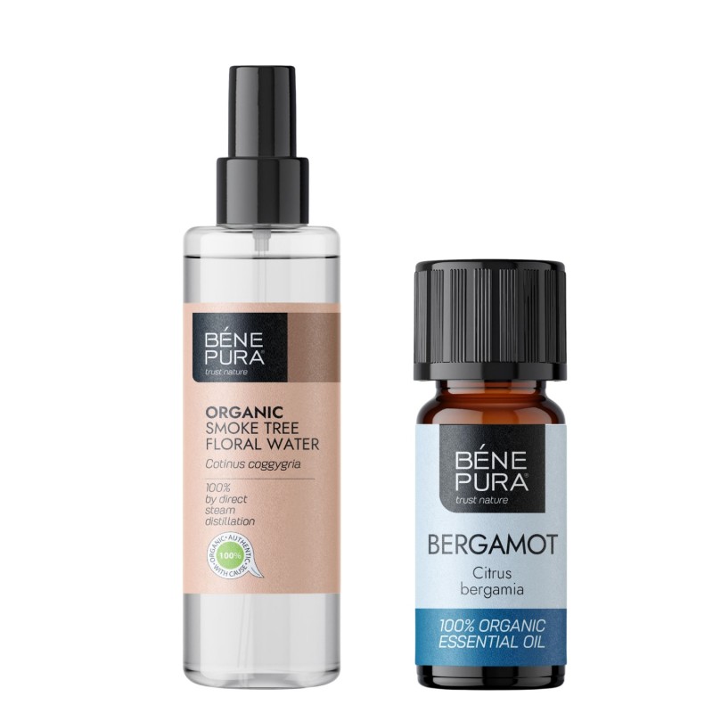 Bio Dūmų Medžio Gėlių vanduo ir Bio Bergamočių Eterinis aliejus - GMC