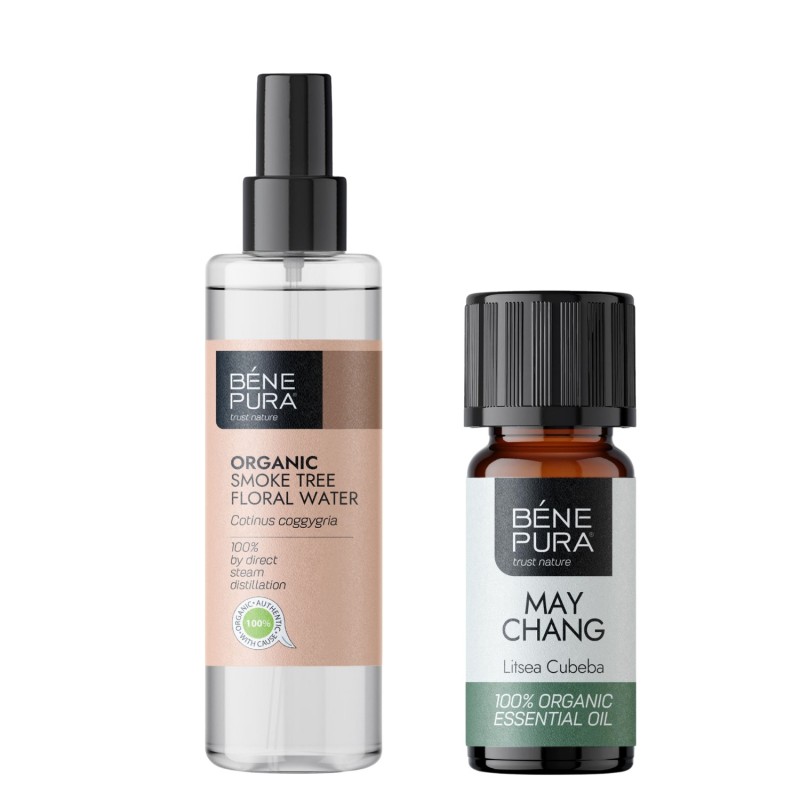Bio Dūmų Medžio Gėlių vanduo ir Bio Laurenių Eterinis aliejus - GMC