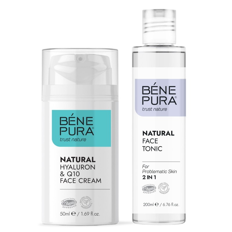 Veido tonikas probleminei odai ir Hyaluron & Q10 veido kremas - GMC