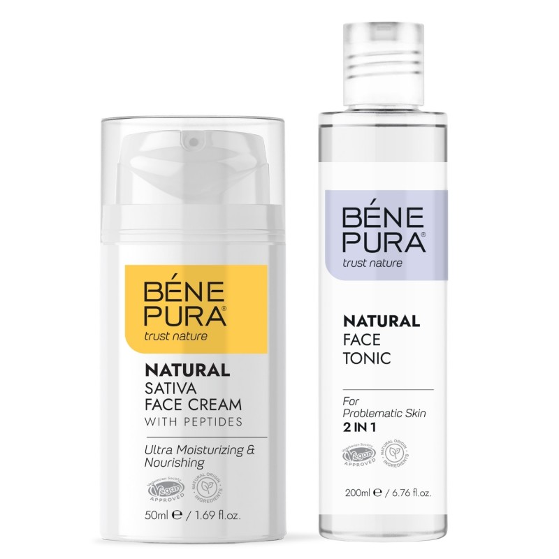Veido tonikas probleminei odai ir Drėkinamasis veido kremas - GMC
