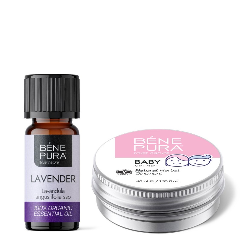 Sauskelnių Bėrimų Tepalas su Medetkomis ir Ramunėlėmis ir Bio Levandų Eterinis aliejus - GMC