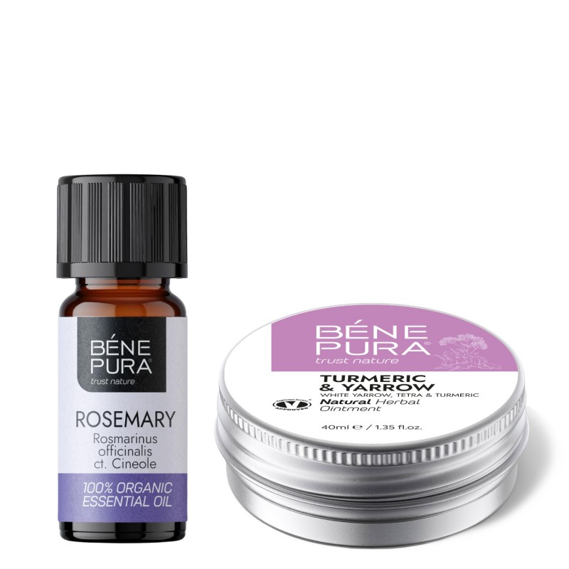 Tepalas nuo Hemorojaus su Baltaisiais Kraujažolėmis, Tetra ir Ciberžolėmis ir Bio Rozmarinų Cineol Eterinis aliejus - GMC