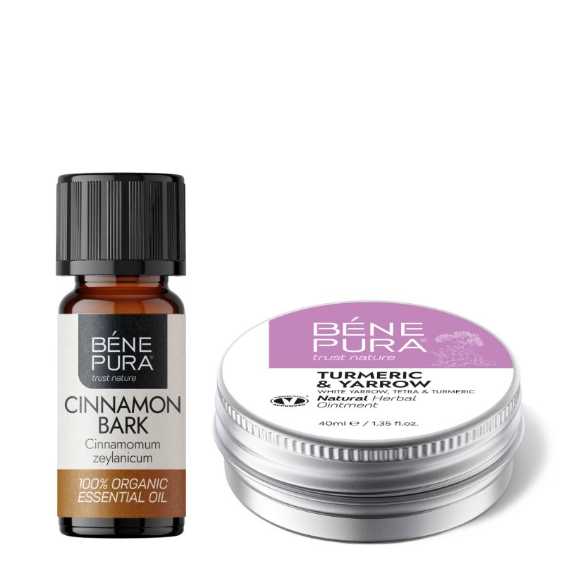 Tepalas nuo Hemorojaus su Baltaisiais Kraujažolėmis, Tetra ir Ciberžolėmis ir Bio Cinamono Eterinis aliejus - GMC