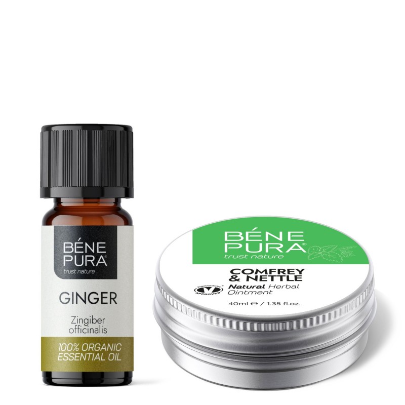 Sąnario tepalas su Comfrey ir Dilgėlės ir Bio Imbiero Eterinis aliejus - GMC