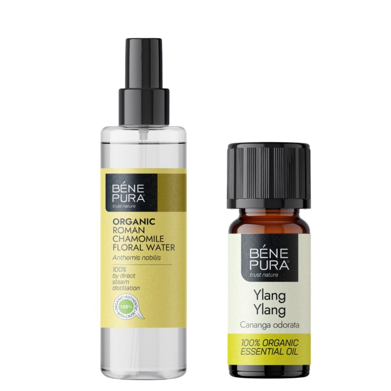 Bio Romos Ramunėlių Gėlių vanduo ir Bio Ylang-ylang Eterinis aliejus - GMC