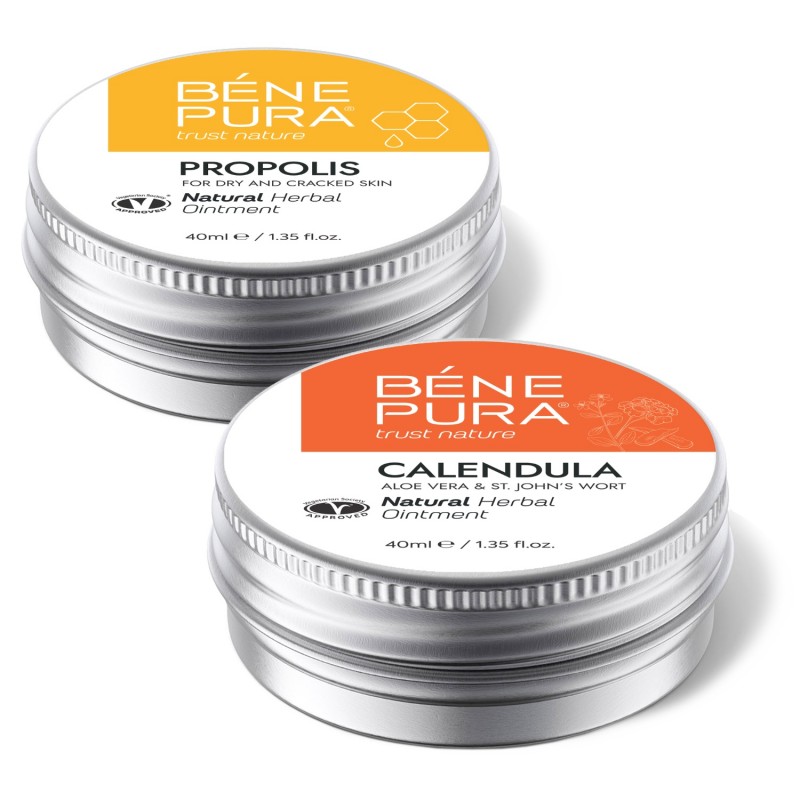 Tepalas nuo Niežėjimo su 30% Propolio ir Tepalas nuo nudegimų ir žaizdų su Medetka, Alaviju ir Jonažole - GMC