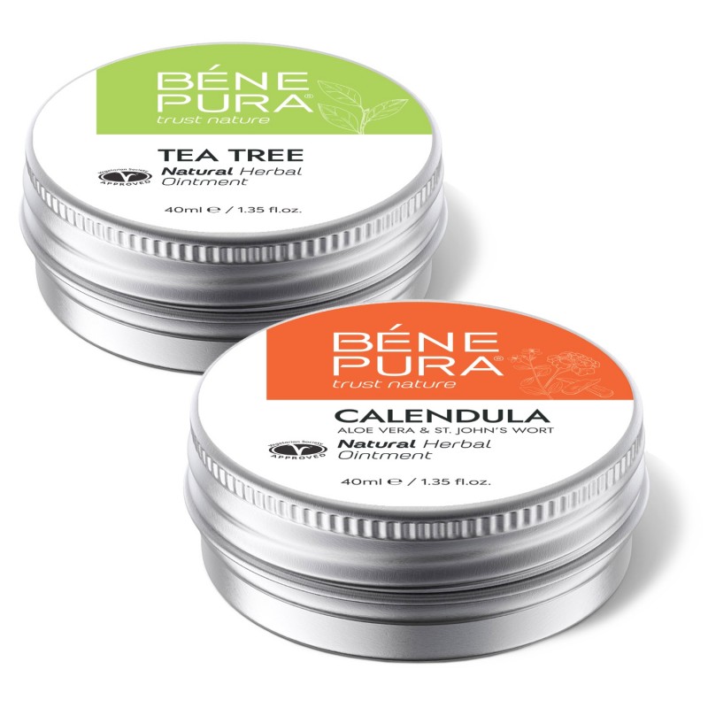 Tepalas nuo Niežėjimo su Arbatmedžio ir Tepalas nuo nudegimų ir žaizdų su Medetka, Alaviju ir Jonažole - GMC