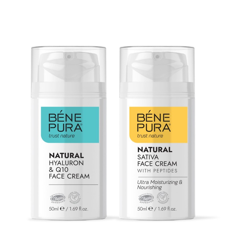 Hyaluron & Q10 veido kremas ir Drėkinamasis veido kremas - GMC