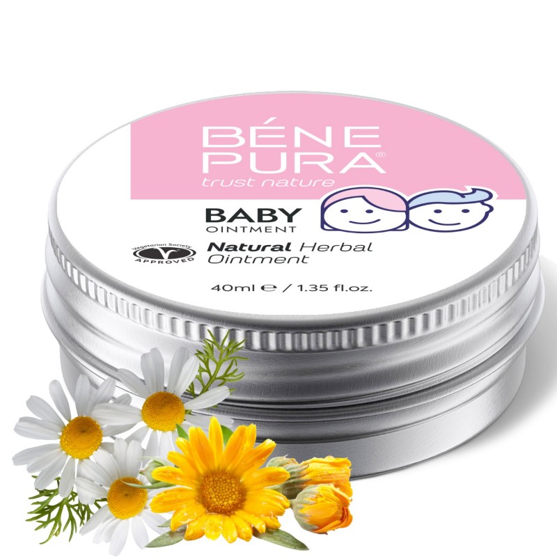 Sauskelnių Bėrimų Tepalas su Medetkomis ir Ramunėlėmis - 40ml - Žolelių tepalai