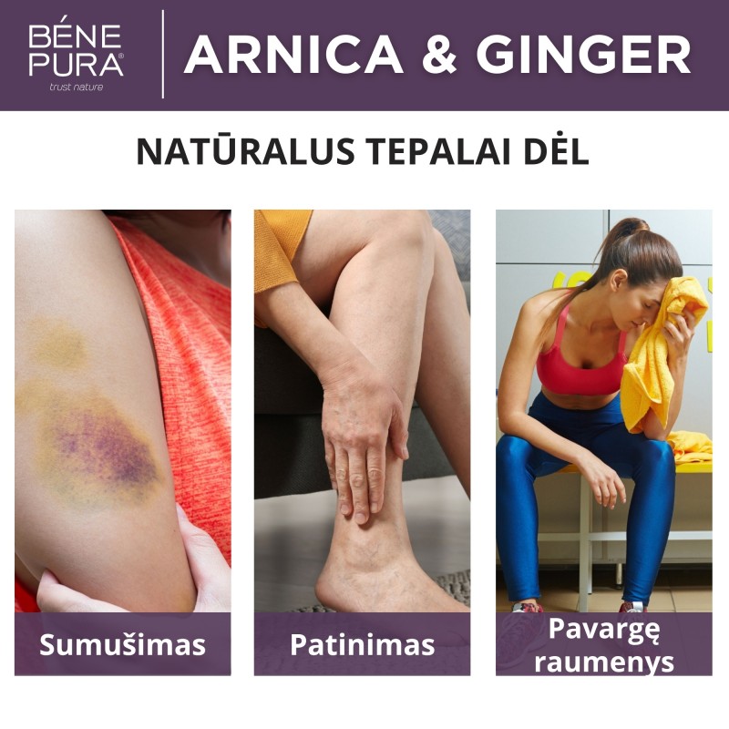2x Sumušimai Tepalas su Arnika ir Imbieru - 40ml
