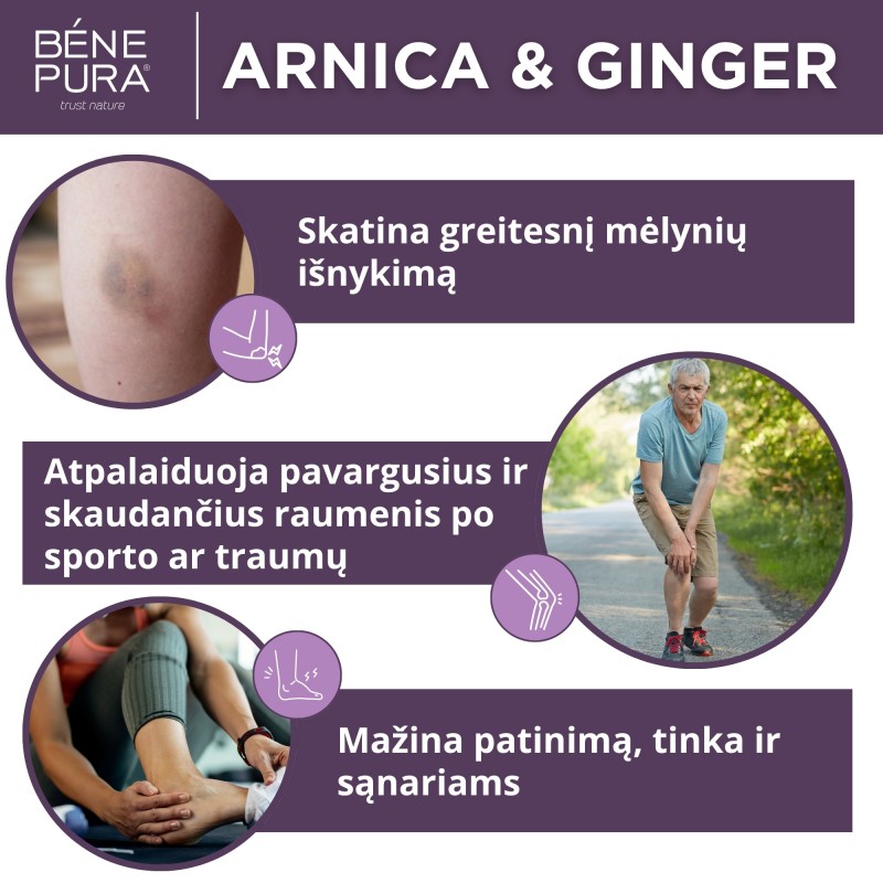 2x Sumušimai Tepalas su Arnika ir Imbieru - 40ml
