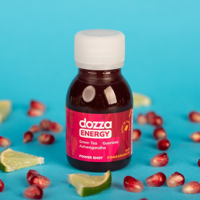 6x Pack DOZZA Energy Hot Pomegranate Energy shot - 60ml - Benepura.lt 6x Pack DOZZA Energy Hot Pomegranate Energy shot - 60ml