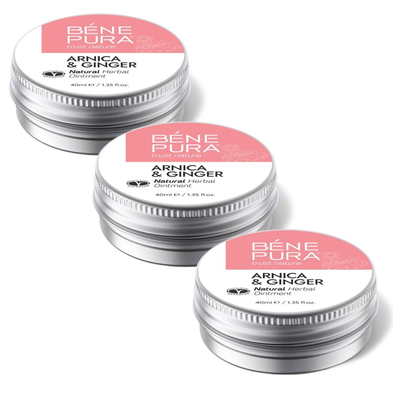 3x Sumušimai Tepalas su Arnika ir Imbieru - 40ml - Rinkiniai