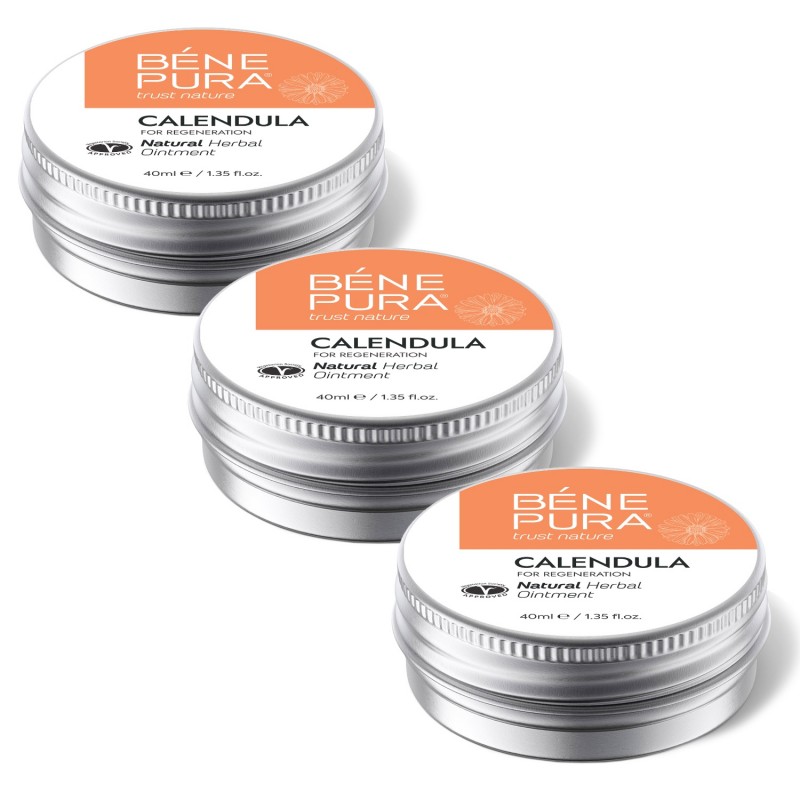 3x Nudegimų ir žaizdų tepalas su Medetkomis - 40ml - Rinkiniai