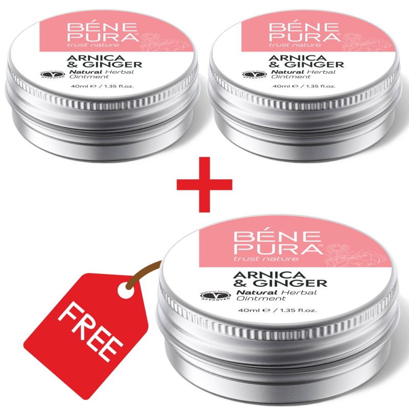 3x Sumušimai Tepalas su Arnika ir Imbieru - 40ml - Rinkiniai
