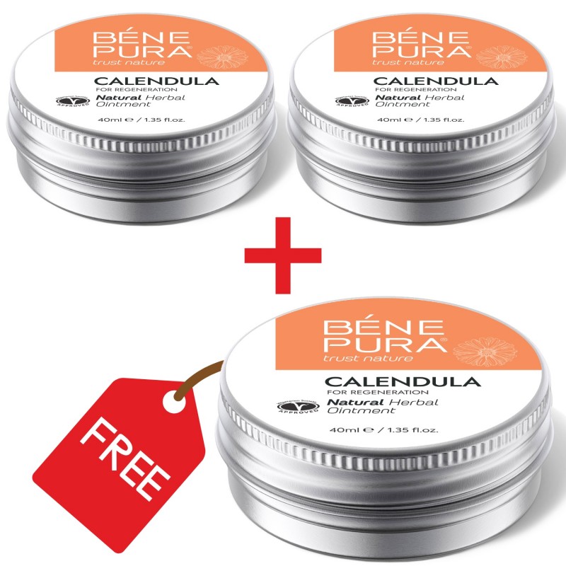 3x Nudegimų ir žaizdų tepalas su Medetkomis - 40ml - 