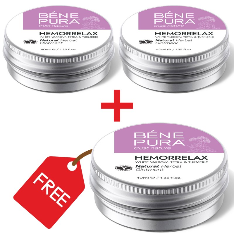3x Tepalas nuo Hemorojaus su Baltaisiais Kraujažolėmis, Tetra ir Ciberžolėmis - 40ml - 